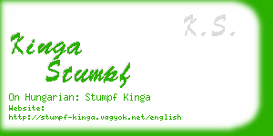 kinga stumpf business card